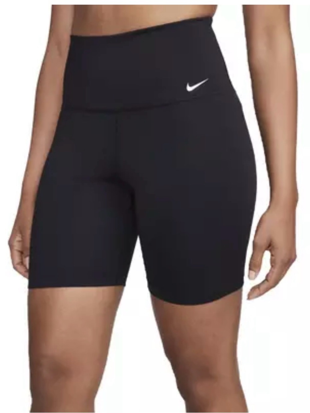 Nike Women's  Black Bike Shorts with White Swoosh size M